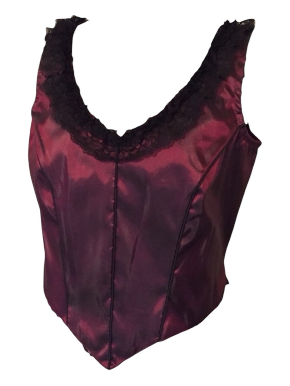 Frontier Classics Purple / Black Iridescent Corset / Bustier Top Size XL